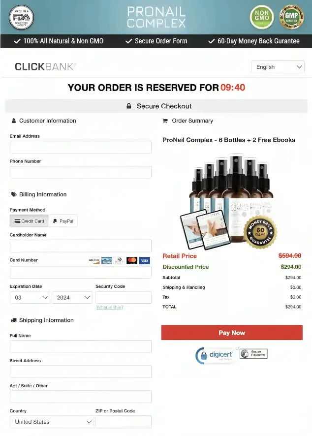 pronail complex buy page